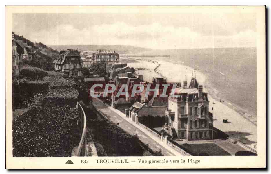 Trouville — Vue générale vers la Plage — Graphephile, n° 633
