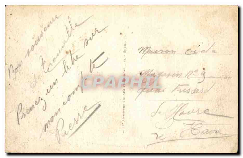 CPA Trouville Reine des plages les roches noires — Verso