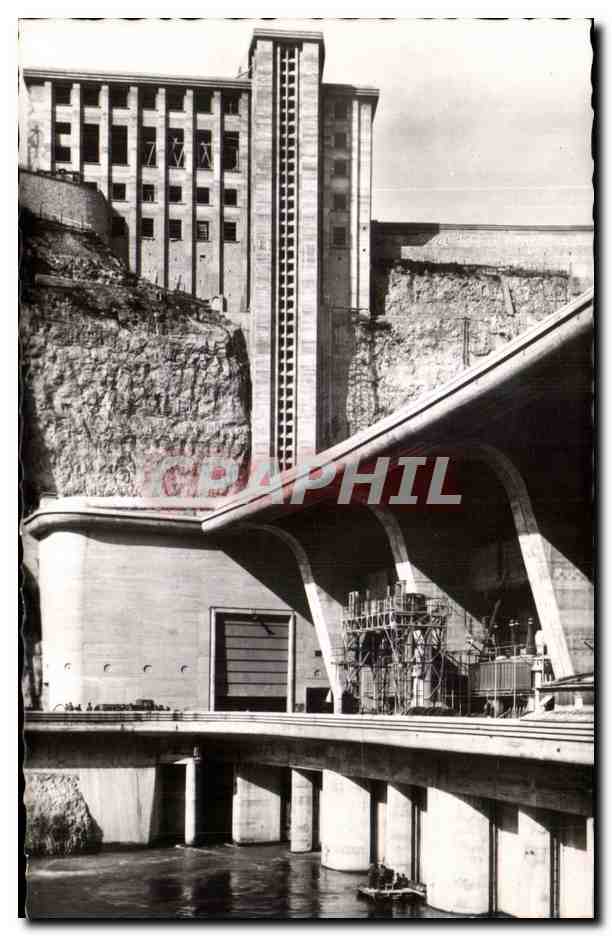 CPSM Barrage de Genissiat Cantrale leon Perrier et Batiment d'administration