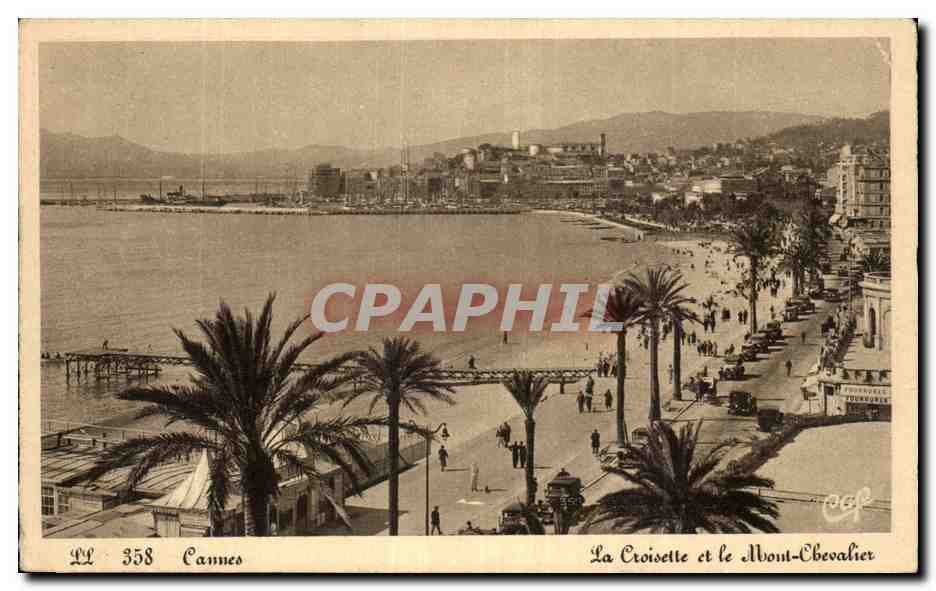 CPA Cannes La croisette et le Mont Chevalier
