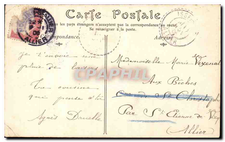 CPA Moulins La cathedrale — Verso