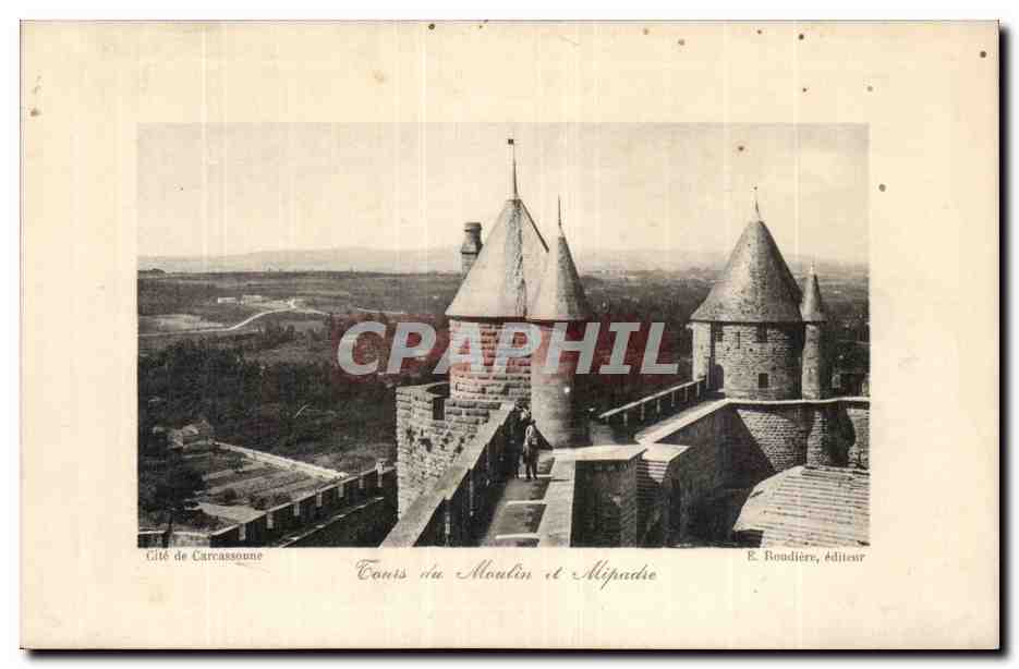 Cité de Carcassonne — Cours du Moulin et Mipadie — E. Roudière, Éditeur