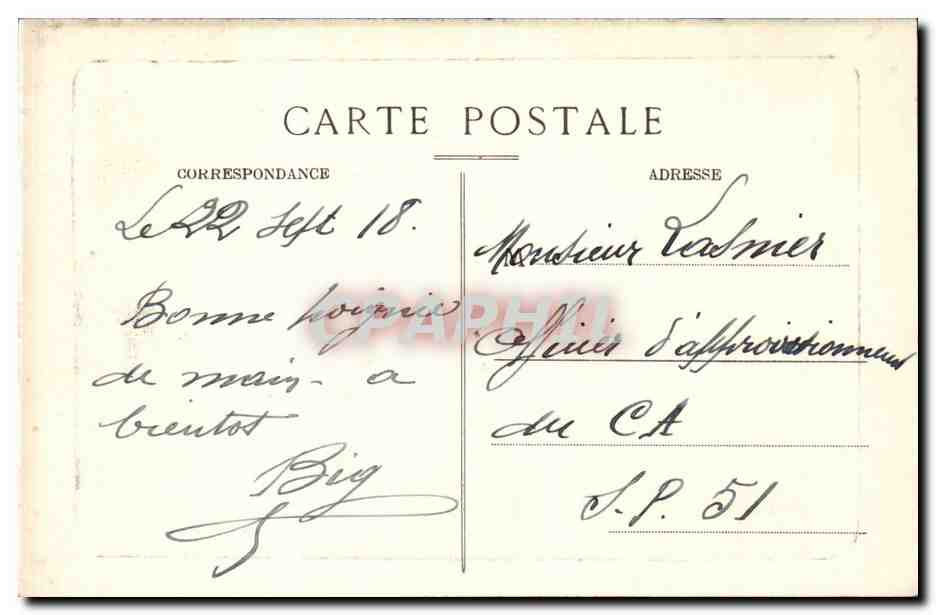 Cité de Carcassonne — Cours du Moulin et Mipadie — E. Roudière, Éditeur — Verso