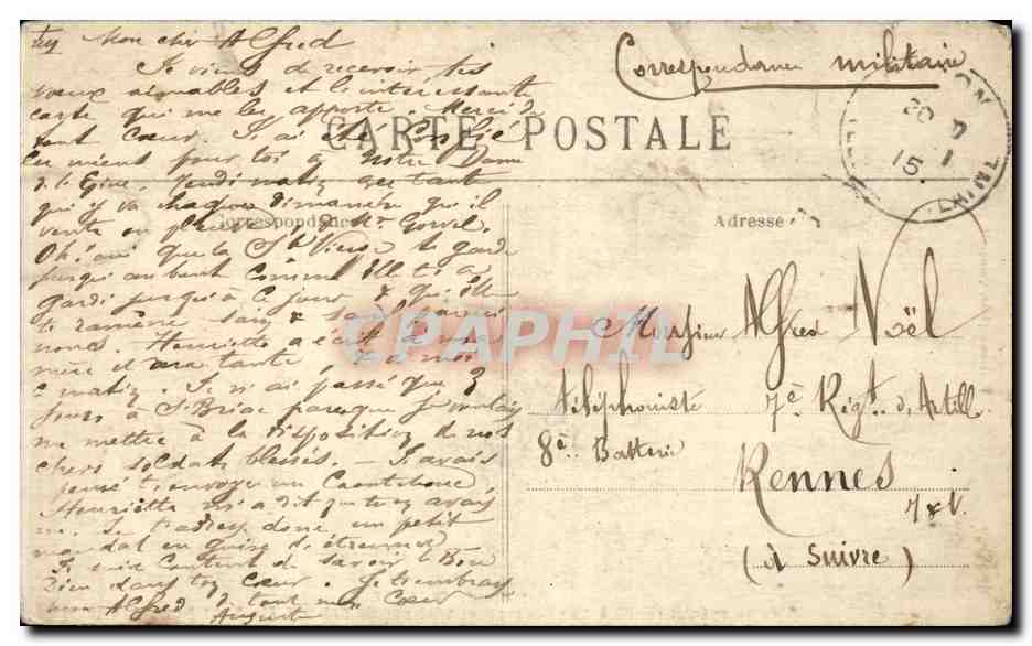 CPA Retraite de Quimperle Culte special rendu a Saint Jseph et beni par sa saintete Pie X (21 novembre 1912) — Rückseite