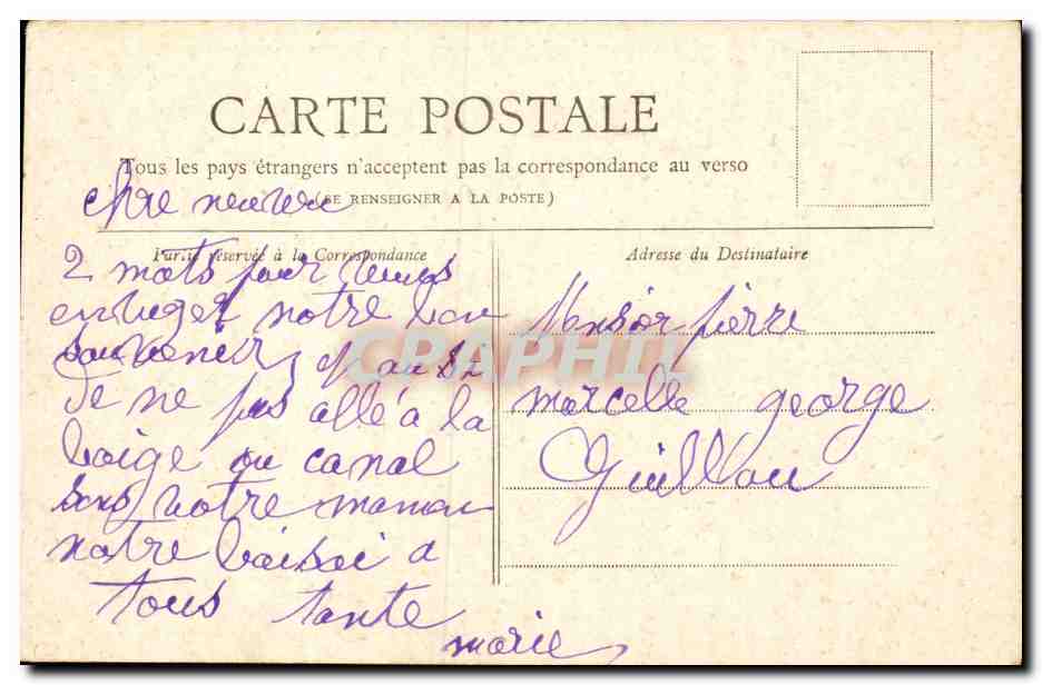 CPA Paris Belvedere des Buttes Chaumont — Rückseite