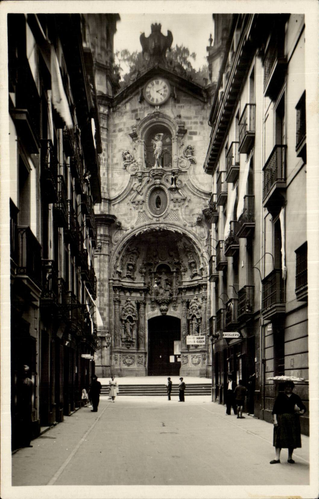 CPSM Espagne Espana Spain San Sebastian Iglesia de Santa Maria