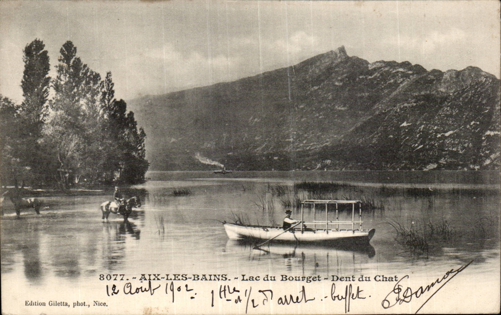 CPA Aix les Bains Lac du Bourget Dent du chat