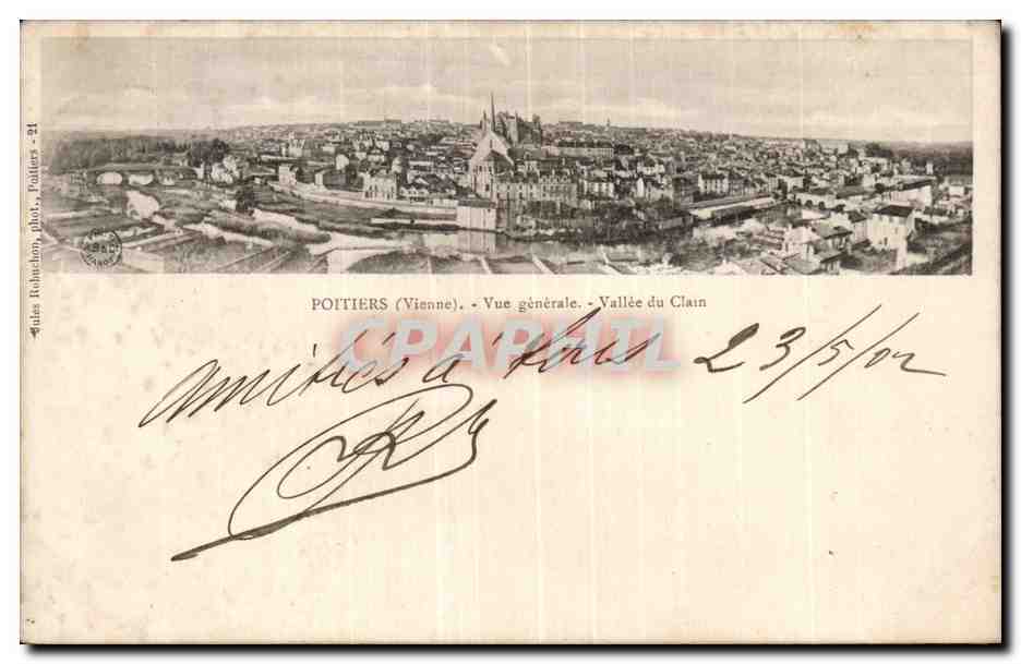 CPA Poitiers Vue generale Vallee du Clain