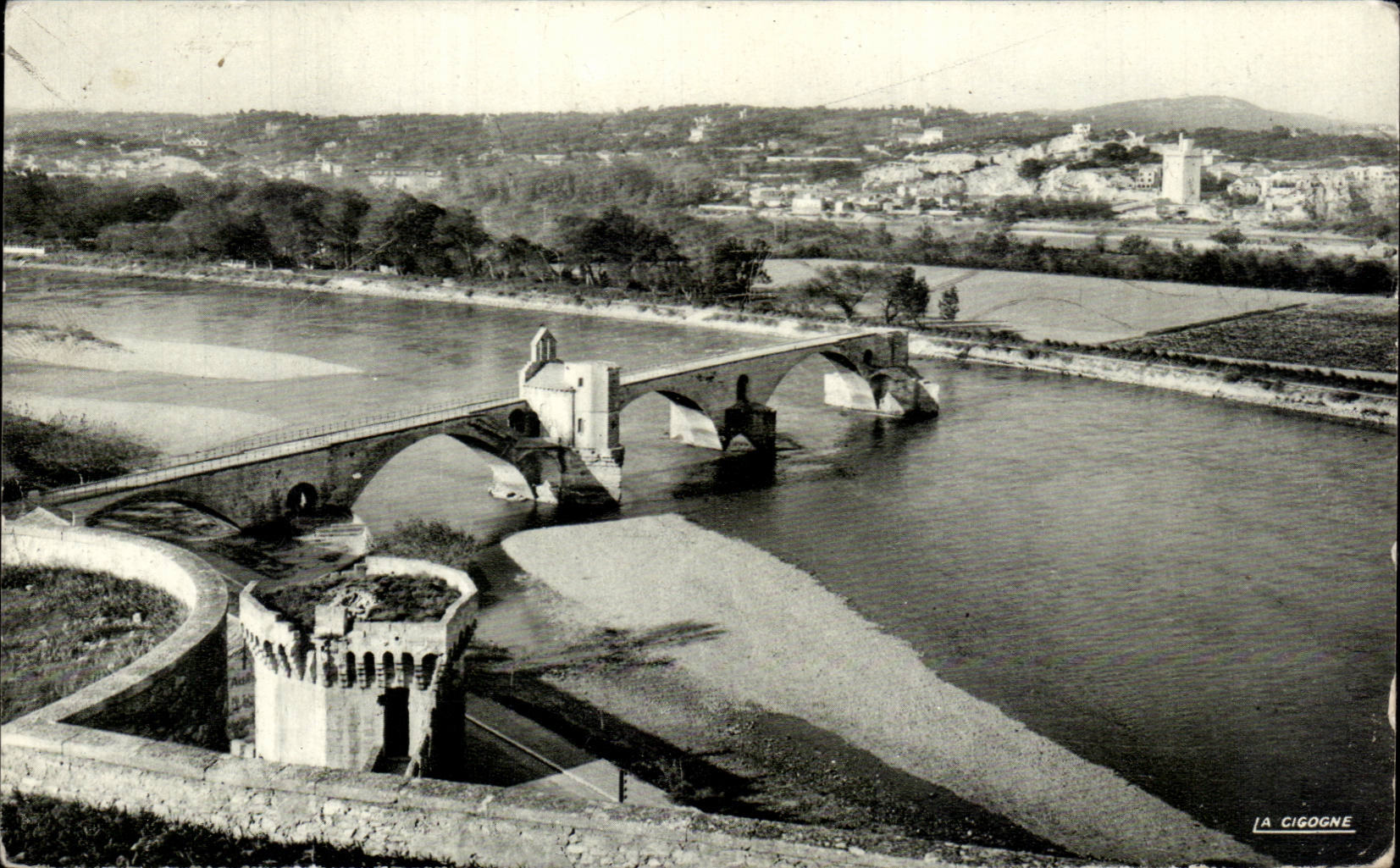 CPSM Avignon Pont Saint Benezet et le rhone Tour Philippe le Bel