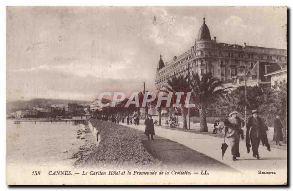 CPA Cannes Le Carlton Hotel et la promenade de la croisette