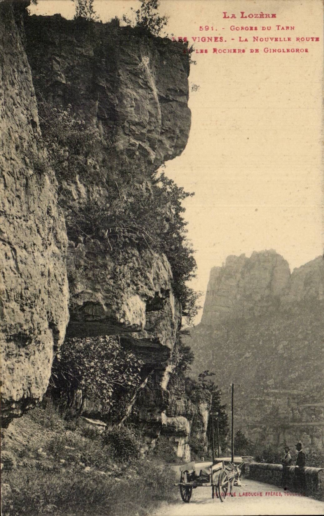 Gorges du Tarn - Les Rochers de Ginglegros — La Nouvelle Route — Éditeur: Larbouche Frères, Toulouse