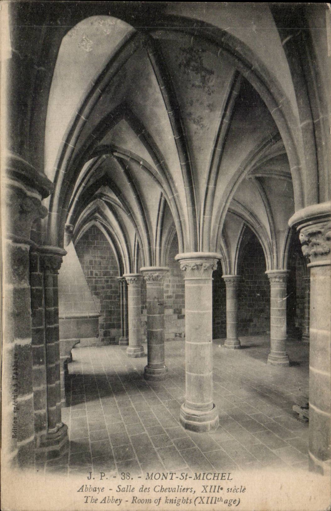 Mont-Saint-Michel — Salle des Chevaliers, XIIIe siècle — J.P. 38