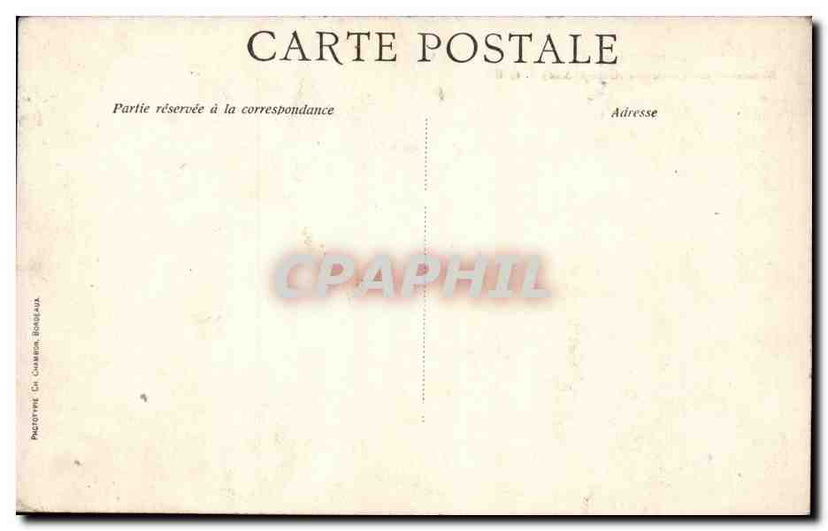 CPA Bordeaux Monument des Girondins  — Verso