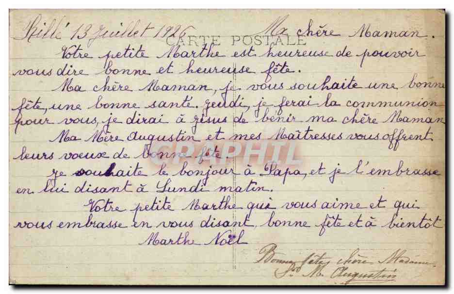 CPA Pontmain La colonne de l'apparition en fleurs au mois de mai — Rückseite