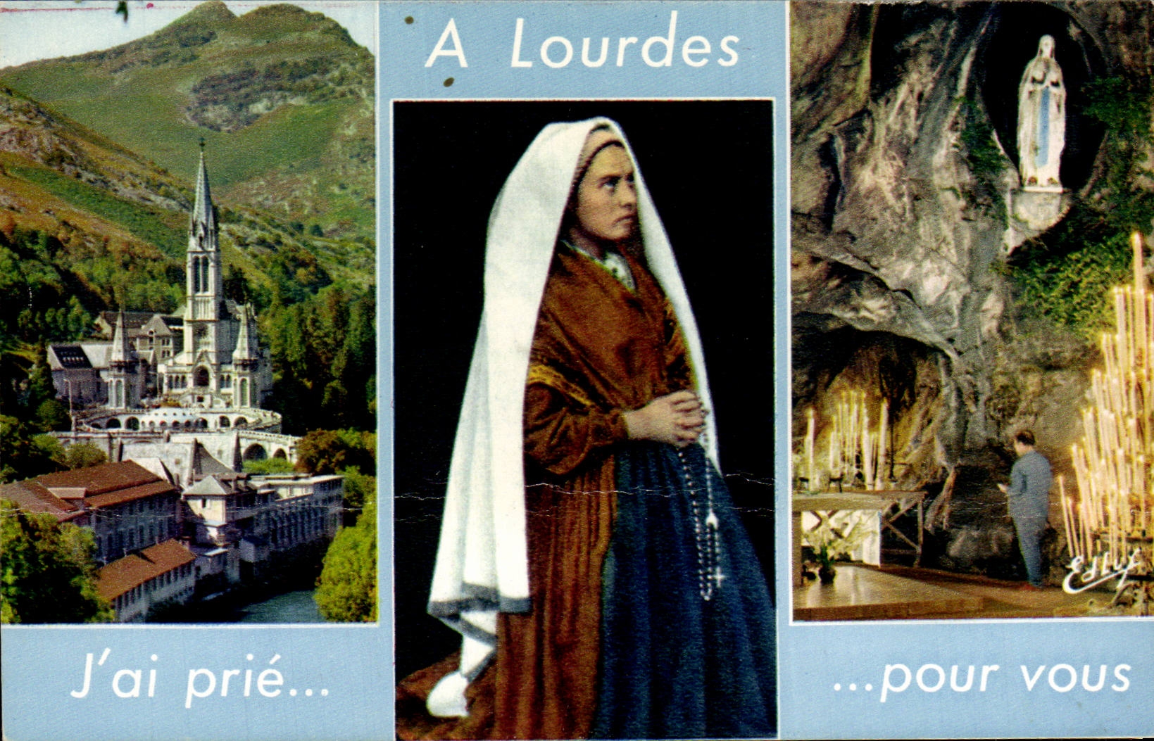 CPSM Lourdes Sainte Bernadette