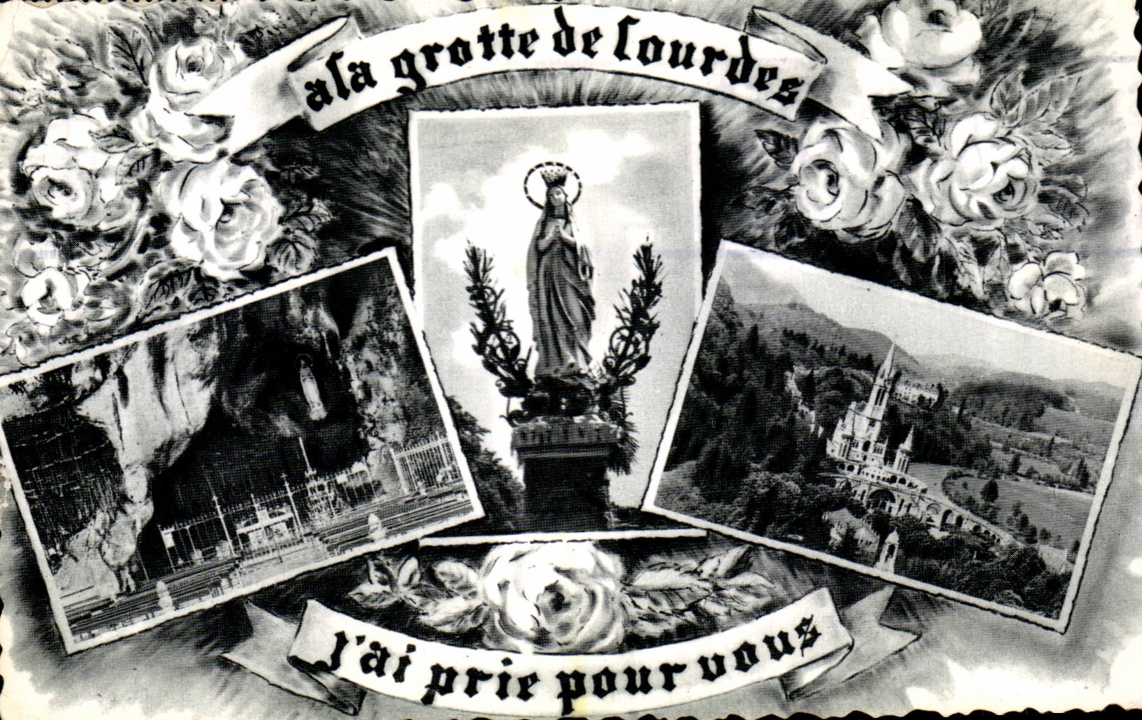 CPSM A la grotte de Lourdes