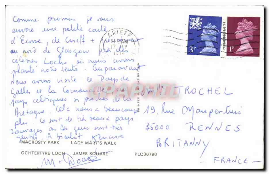 Crieff — vue panoramique — CRIEFF — Verso