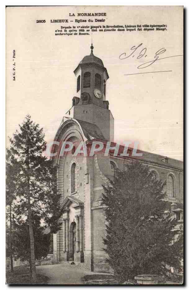 CPA Lisieux Eglise du desir