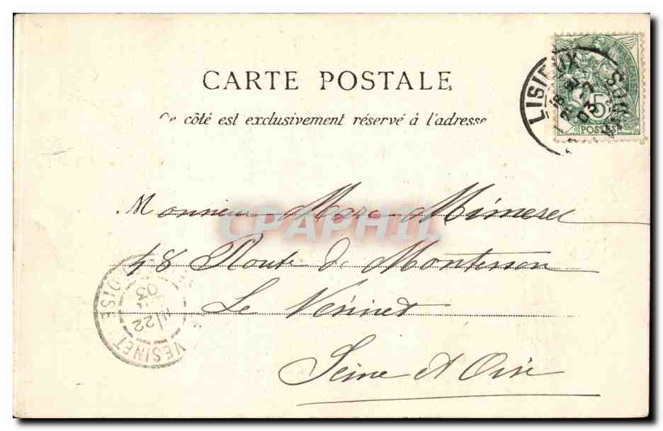 CPA Lisieux Eglise du desir — Rückseite