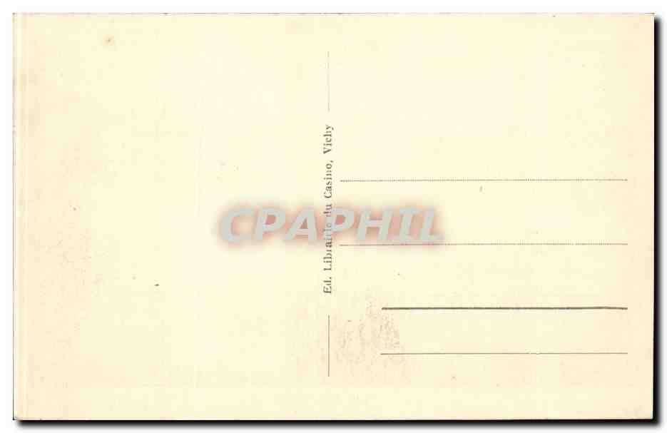 CPA Vichy Le monument Gilbert — Verso