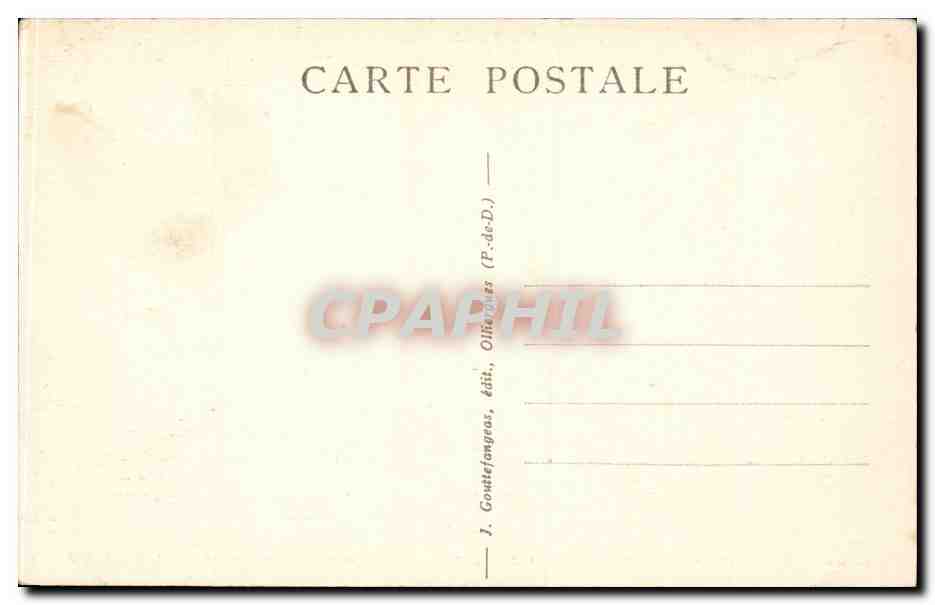 Route automobile du Puy-de-Dôme — Vers le sommet — Les Cratères nord — J. Couttefongeas, édit., (F.-de-D.) — Verso