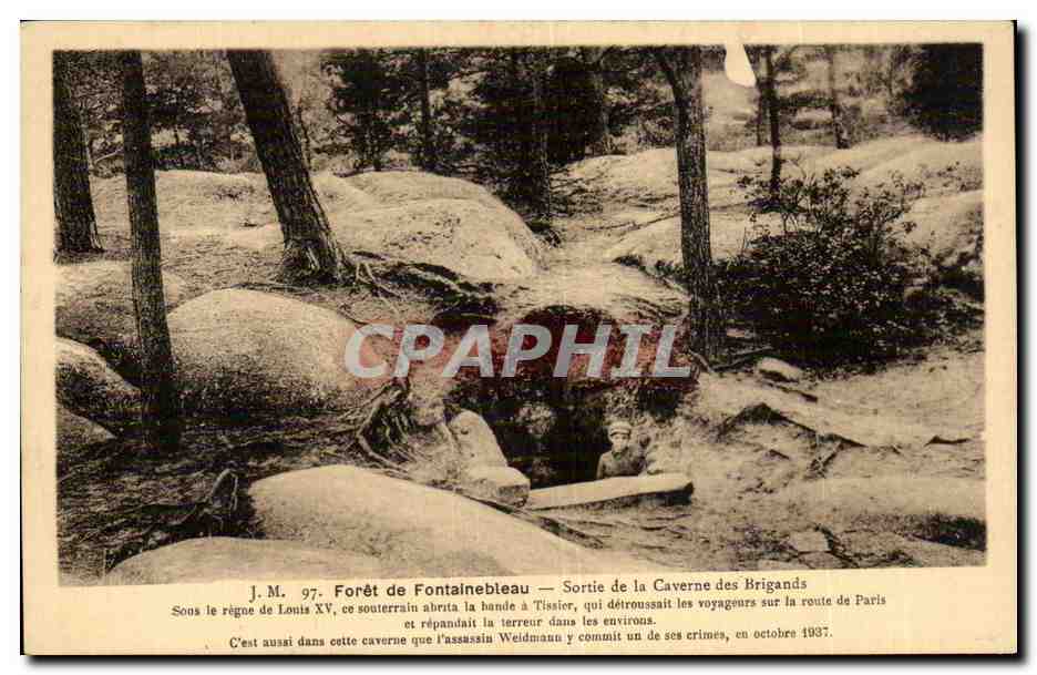 Bosque de Fontainebleau — Salida de la Cueva de los Bandidos — J.M. 97