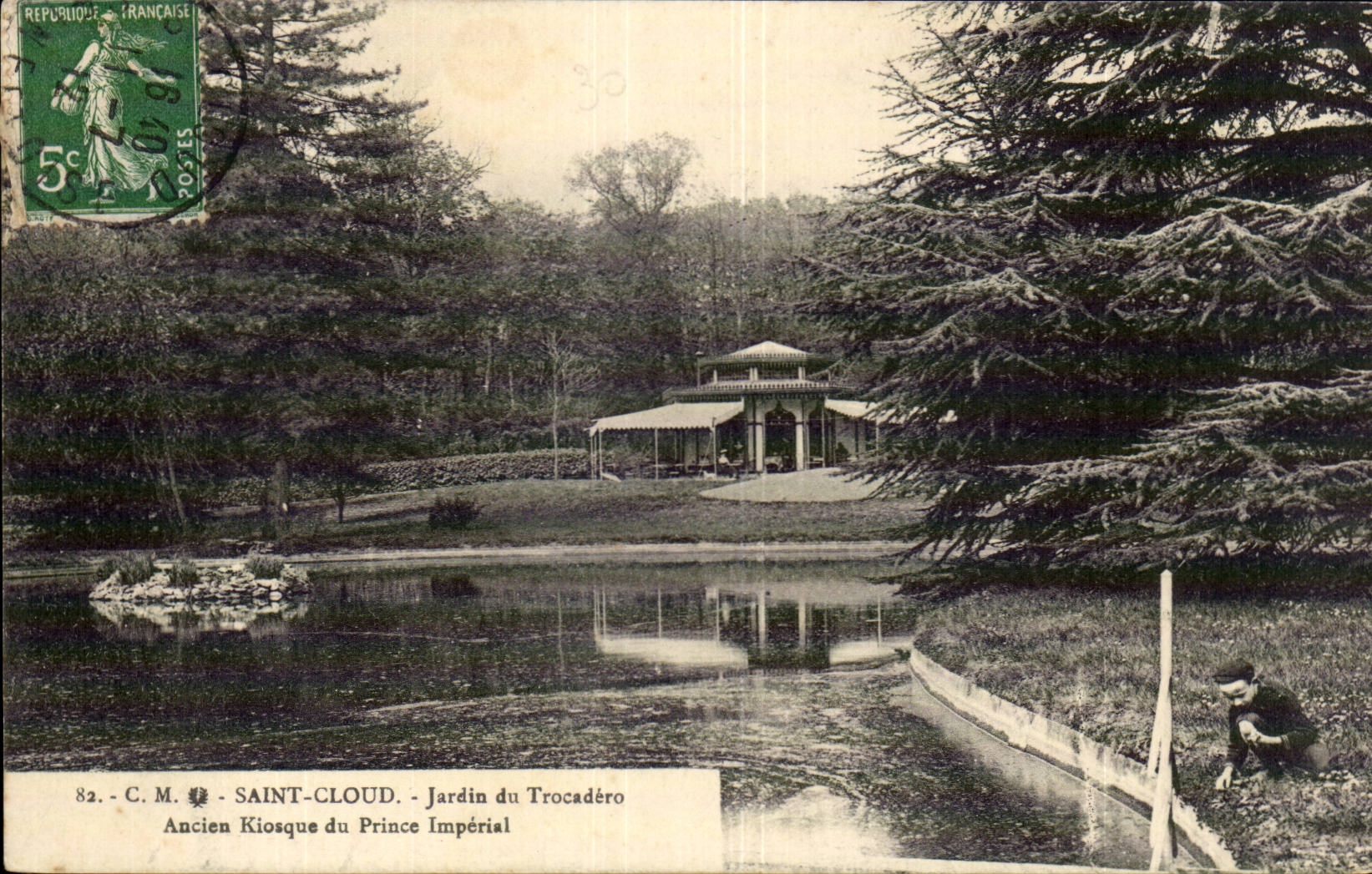 CPA Saint Cloud Jardin du Trocadero Ancien kiosque du prince imperial