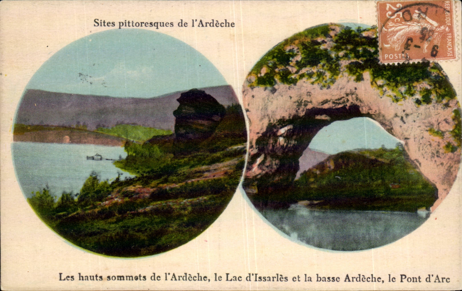 Sites pittoresques de l'Ardèche — Les hauts sommets, le Lac d'Issarlès et la basse Ardèche, le Pont d'Arc — Éditeur non visible