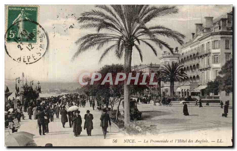 CPA Nice La promenade et l'hotel des anglais