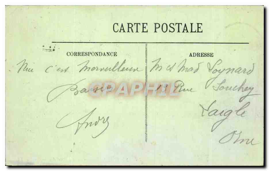 CPA Nice La promenade et l'hotel des anglais — Rückseite