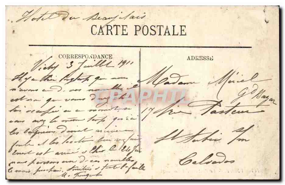 CPA Vichy Le pont sur l'Allier — Verso