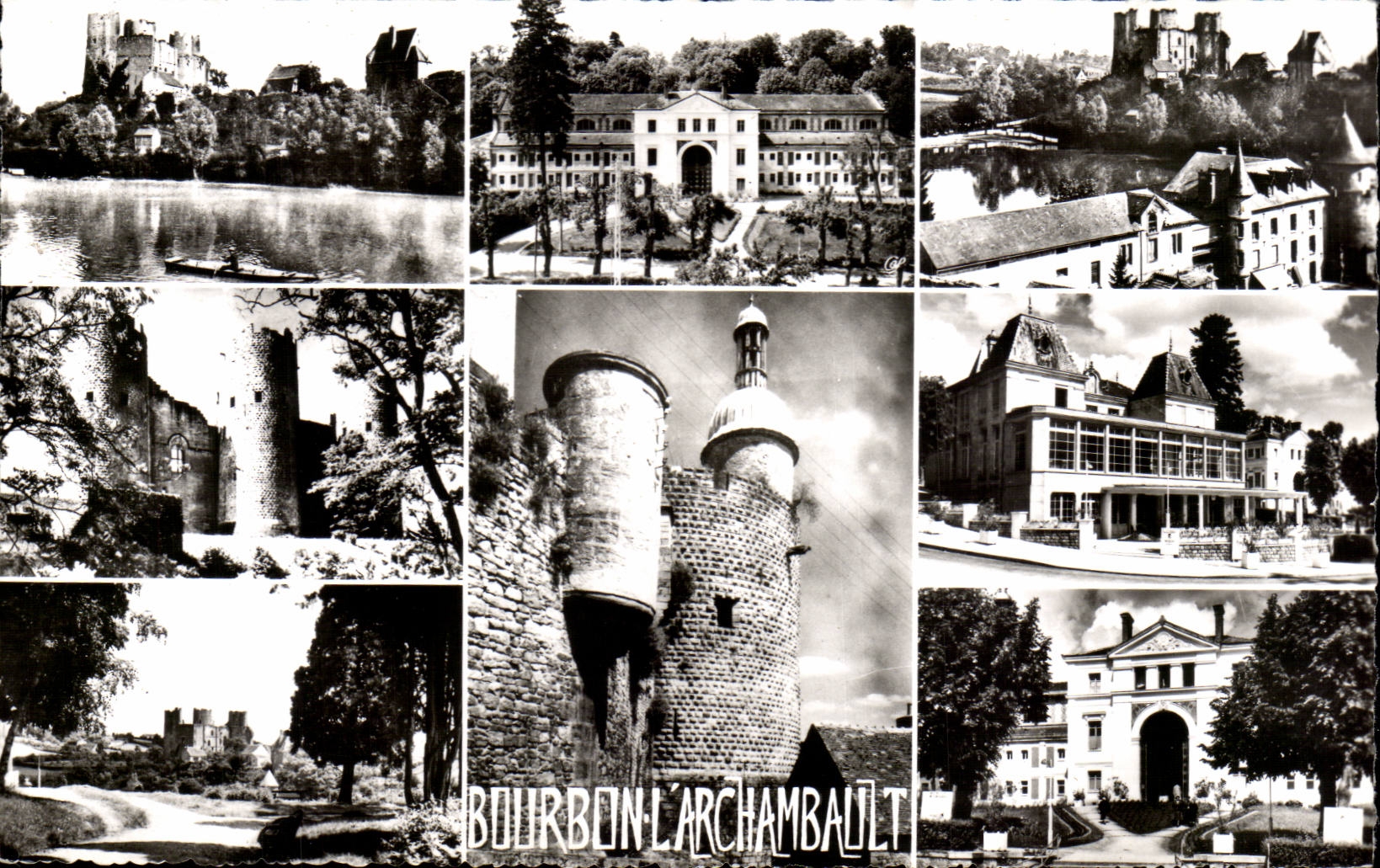 Bourbon-l'Archambault — Collage de sites touristiques — Réal-Photo