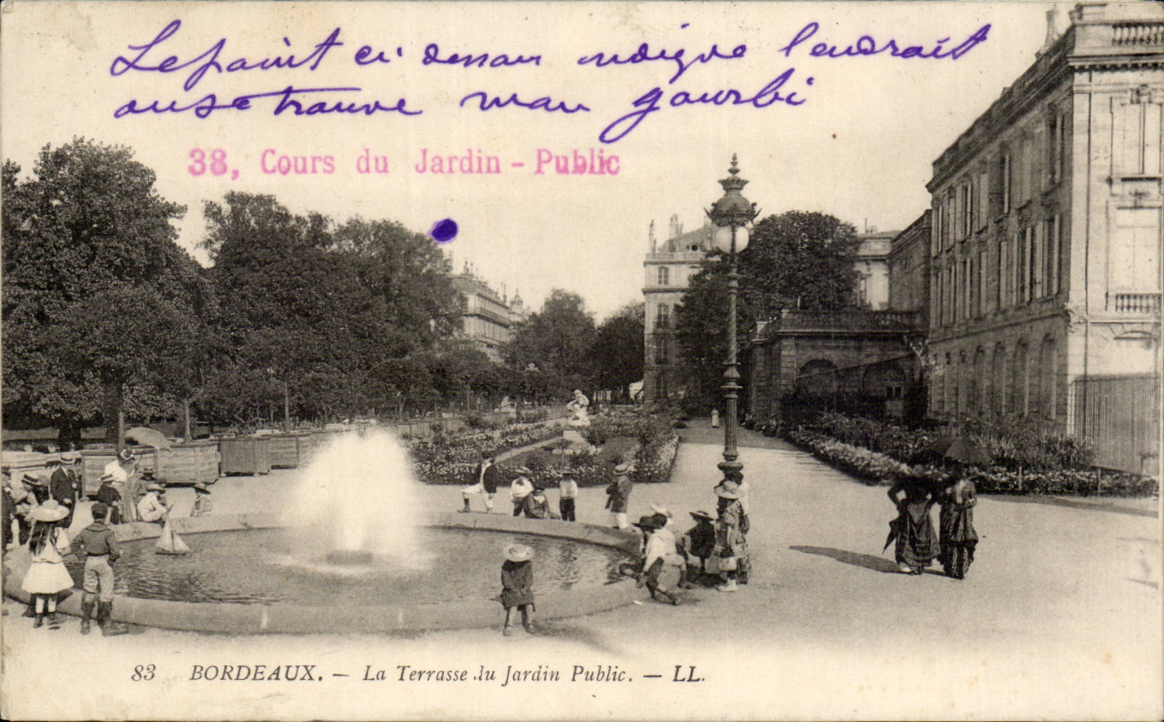 CPA Bordeaux Terrasse du jardin public