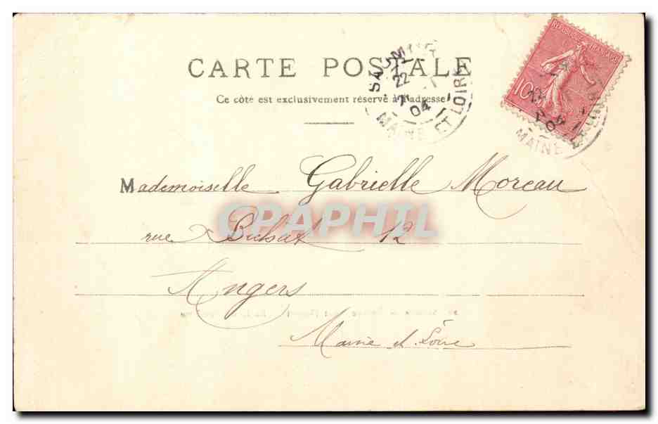 CPA Saumur Avenue Saint Florent Ecole de cavalerie — Rückseite