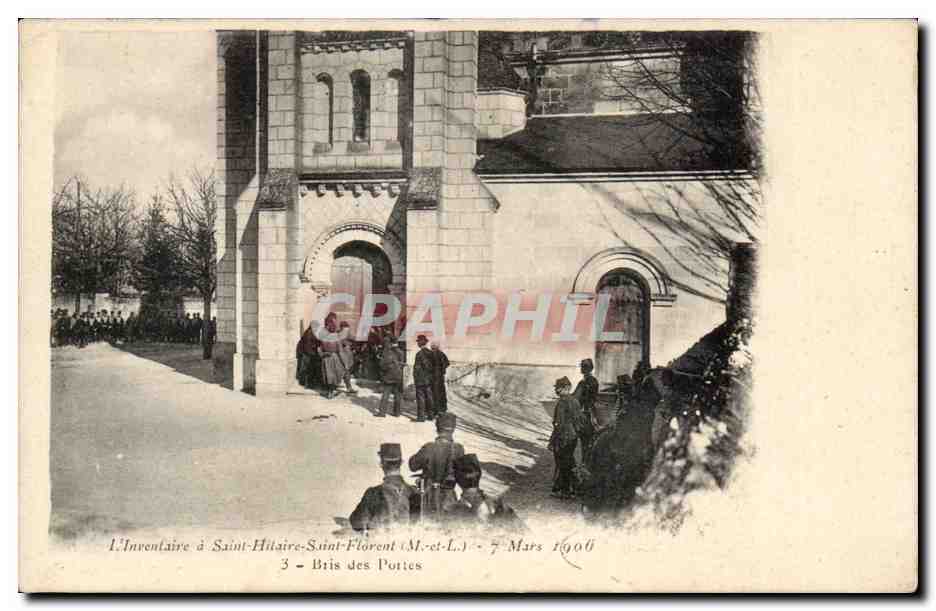 CPA Inventaire a Saint hilaire Saint Florent 7 mars 1906 Bris de portes Militaria 