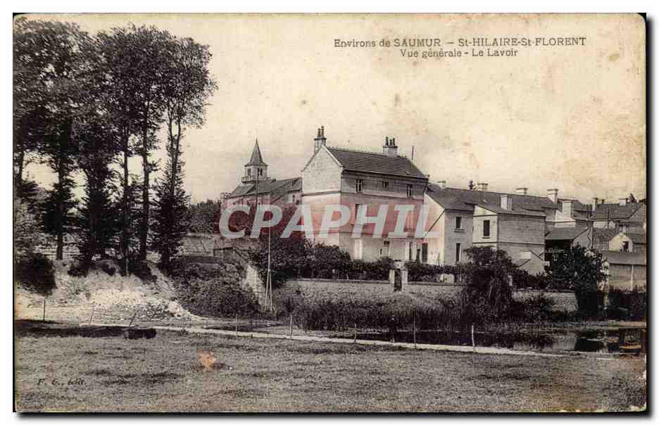 CPA Environs de Saumur Saint hilaire Saint Florent Vue generale le lavoir