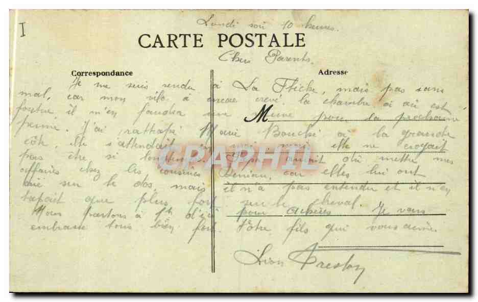 CPA Saumur Avenue de la gare d'Orleans  — Rückseite
