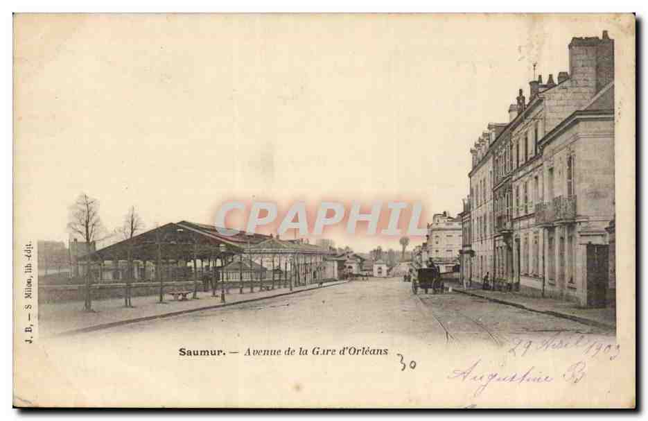 CPA Saumur Avenue de la gare d'Orleans 