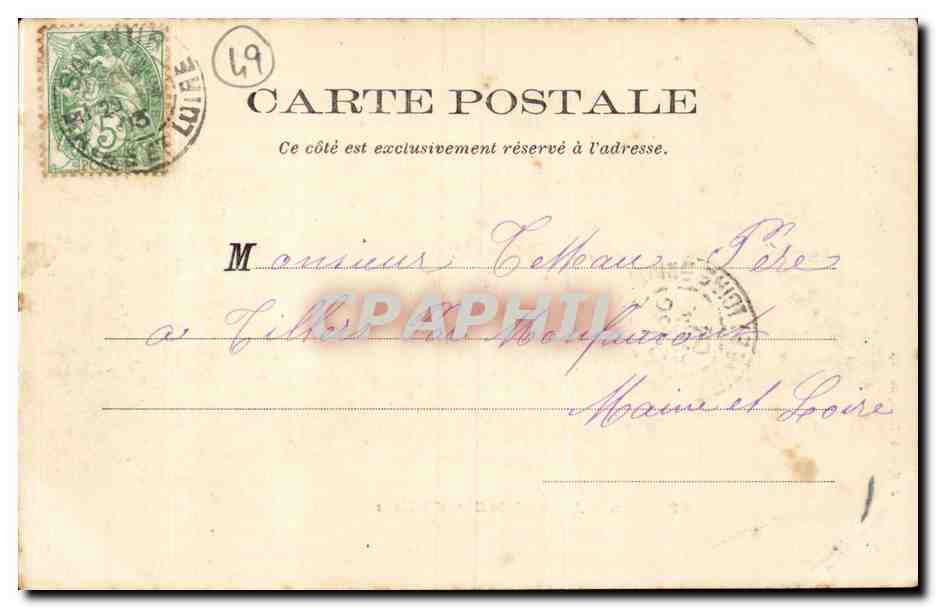 CPA Saumur Avenue de la gare d'Orleans  — Verso