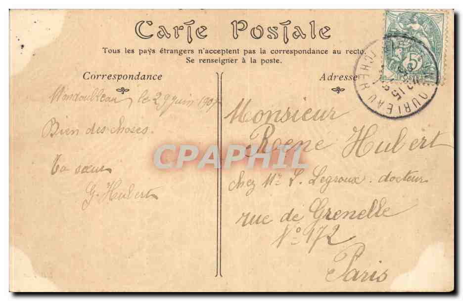 Saumur — Vista generale — editore N.D.P. n°46 — Verso