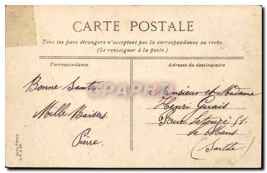 CPA Angers La musique militaire au jardin du Mail — Rückseite