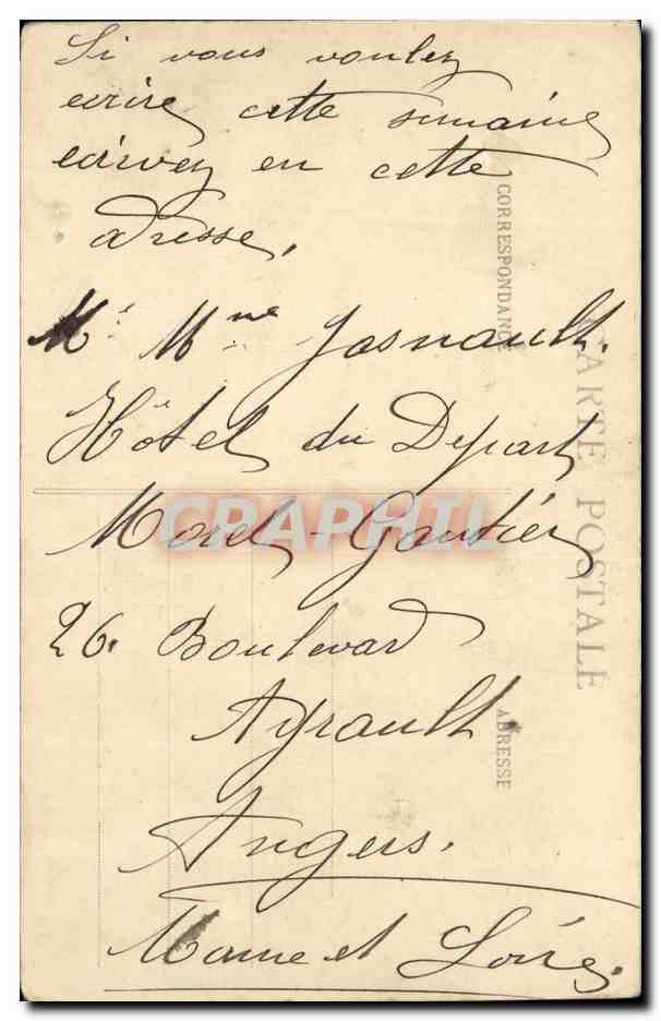 CPA Angers Boulevard de la mairie — Verso