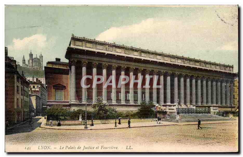 LYON. — Le Palais de Justice et Fourvière. — LL. — N° 143