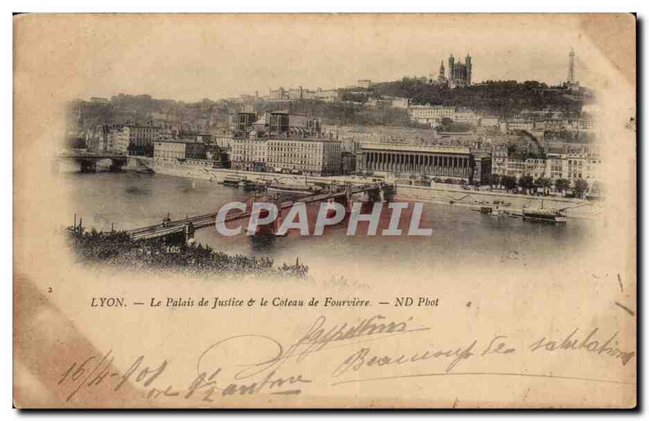 LYON — Le Palais de Justice & le Coteau de Fourvière — ND Pbot
