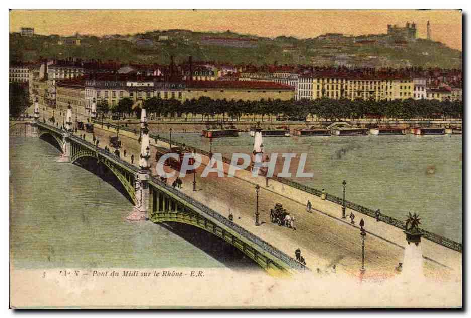 Pont du Midi sur le Rhône — Lyon — E.R.