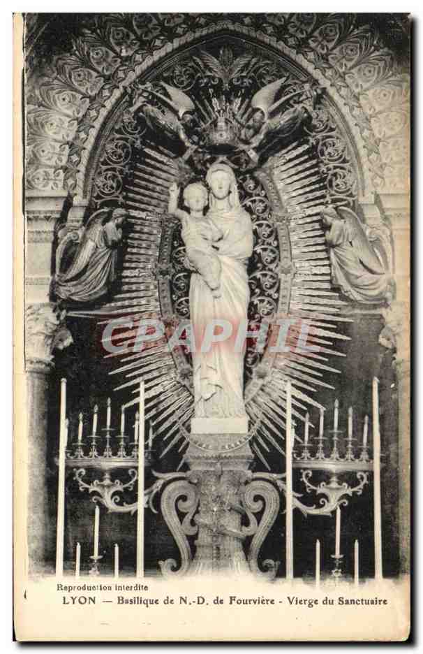 CPA Lyon La basilique de ND Fourviere Vierge du sanctuaire