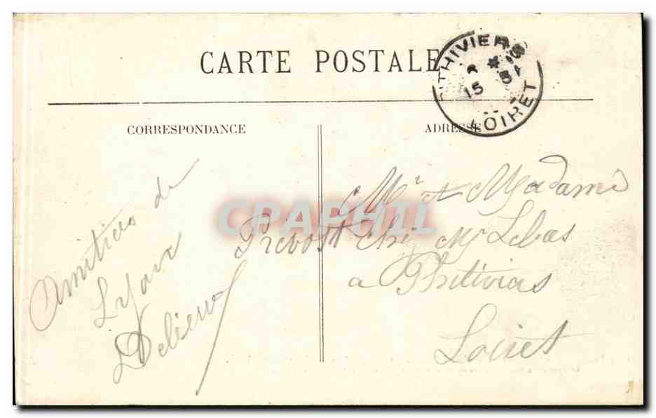 LYON — Pont de la Guillotière, l'Hôtel-Dieu et le Coteau de Fourvière — éditeur non visible, n° de série 6 — Reverso