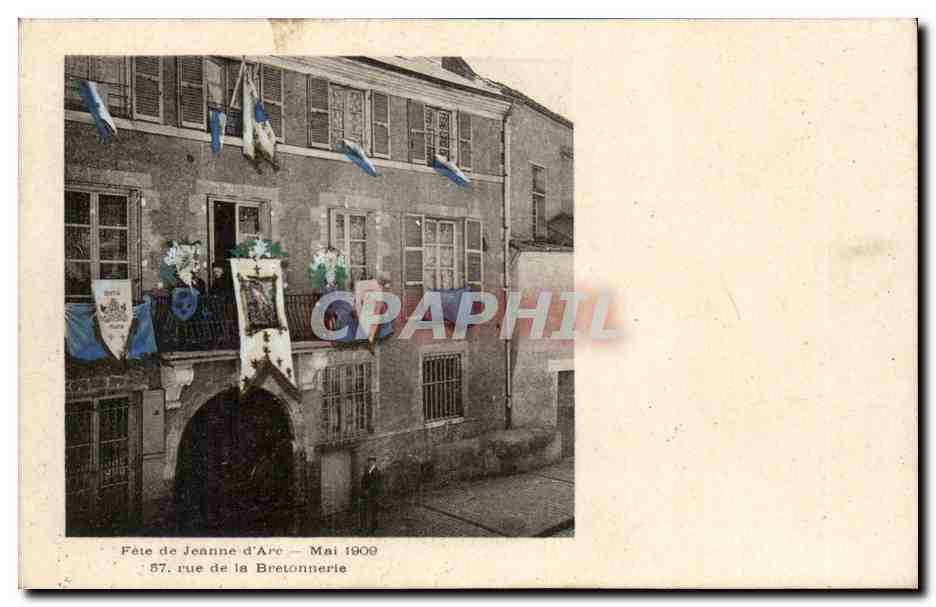 CPA Orleans Fete de Jeanne d'arc Mai 1909 57 rue de la Bretonnerie
