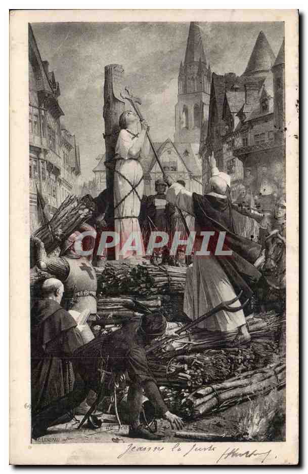 CPA Orleans Jeanne d'arc ur le bucher