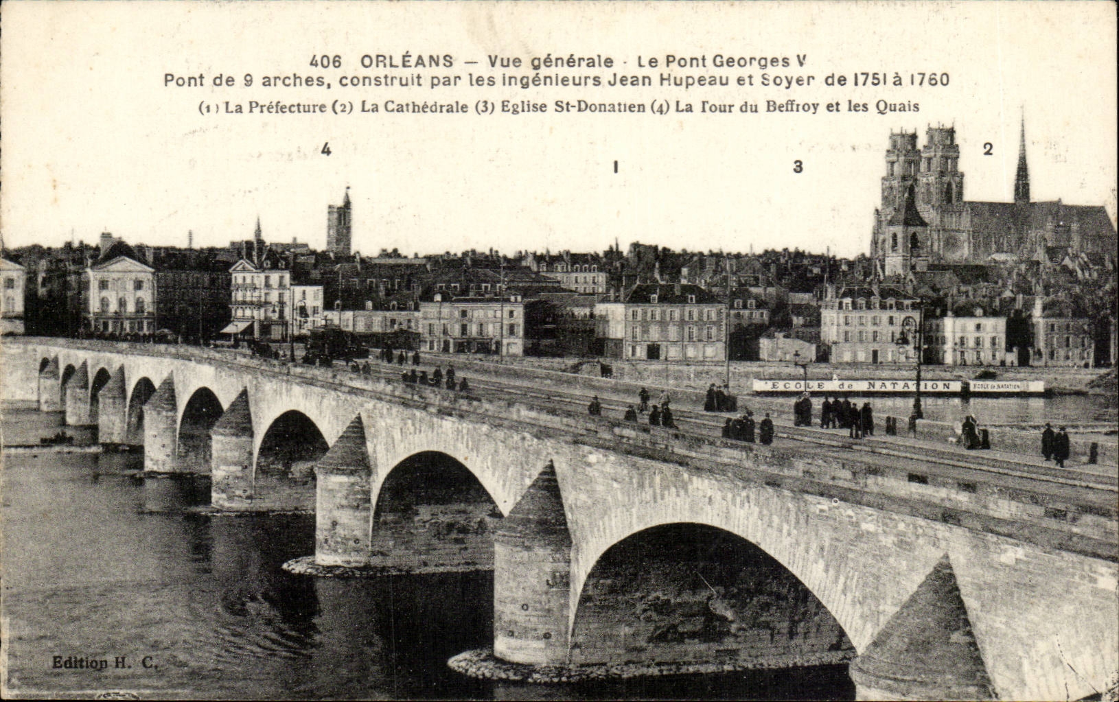 CPA Orleans Vue generale Le pont georges V
